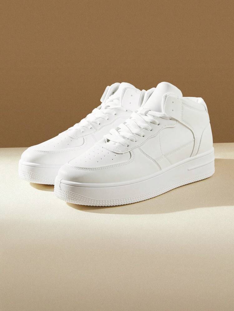 CUCCOO EASI Tênis Casuais de Skate Unissex de Cano Alto e Sola Plana, Tênis Esportivos Outdoor Confortáveis, Versáteis e de Cadarço Simples, Calçados para Casais