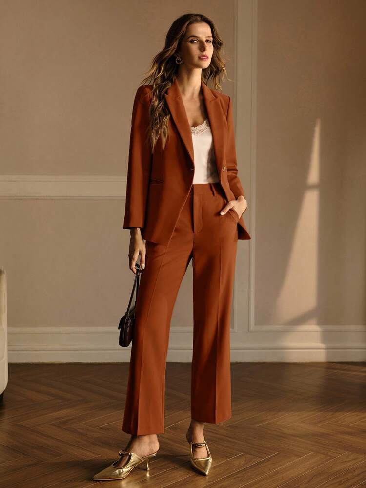 MOTF Classy PRESS CREASE SLANT POCKET SUIT PANTS