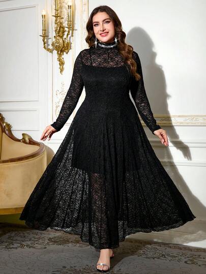 SHEIN Clasi Plus Size Women Elegant Party Solid Color Lace Dress Black Lace Dress Long Sleeve Elegant Dress Black Elegant Dress Curve Plus Size Goth Dress Black Church Dress
From Spring To Summer,Summer Dresses For Women , Summer Outfits,  Summer Holiday Outfits,Summer Clothes,Spring Outfit Women, Spring Dress, Spring Clothes,Valentine's Day,  Carnival Women Look 2026,Carnival Outfit,Carnival Costumes,Party Dress, Elegant Dresses For Party, Party Dresses For Women, Elegant Party Dresses For Women, Long Party Dresses,Wedding Guest Dress For Women, Wedding Party Dress, Wedding Guest Dress, Weddings & Events,Luxury Evening Dresses For Weddings, Bridesmaid Dress, Dress For Wedding Guest, Wedding Guest Party Dress,  Elegant Dresses For Ladies, Vacation Outfits Women, Holiday Outfits For Women, Summer Holiday Outfits,Resort Wear Women,Summer Vacation Outfits,Casual Dresses For Women, Casual Long Dresses , Sparkly Dress,Mother Of The Bride Dresses For Wedding,2026 New,Suitable For Every Occasion,