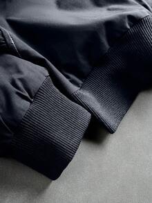 PAVTROS 男士夹克，休闲连帽夹克，纯色简约拉链，百搭时尚休闲款，开襟羊毛衫设计，这款夹克是送给朋友、丈夫、亲戚的绝佳礼物。 - 深灰色 - 查看 5