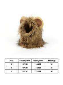 PETSIN Universal Adjustable Pet Hat For Cats And Dogs: Cute Lion Transformation For Fall/Winter - Multicolor - View 9
