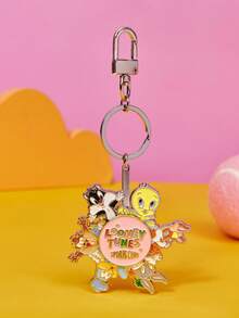 LOONEY TUNES X SHEIN 3D Rotatable Metal Keychain - Multicolor - View 1