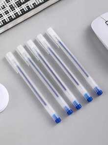 10/20/30/50pcs 0.5mm Rollerball Pen, Blue Carbon Copy Pen, Stationery Back To School - Blue - View 2