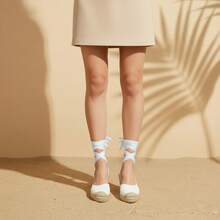 Plataforma Yute Sandalias Alpargatas Casual Layla Premium - Blanco - Ver 3