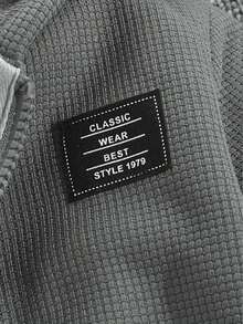 SHEIN Jaket Anak Laki-Laki, Lapisan Termal yang Nyaman, Gaya Kasual Modis, Cocok untuk Bermain di Luar Ruangan - Grey - View 3