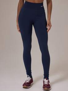 Musera Sport Sport Seamless Sculpt Scrunch Leggings Winter Activewear Sport Gym Workout - Navy Blue - View 1