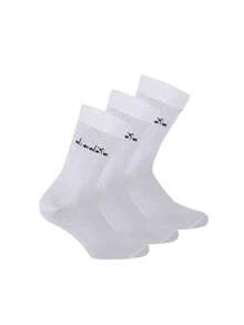 Diadora 3 Pack Unisex Athletic Socks - White - View 2