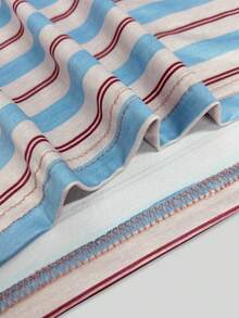 INAWLY Áo thun nữ/Thêu họa tiết trái tim/Thêu thủ công/Phong cách thêu/In họa tiết sọc nhiều màu khổ rộng/Phù hợp cho mùa thu, Áo thun thời trang/Áo thun nữ cổ tròn tay dài họa tiết sọc rộng rãi/Mùa xuân và mùa thu - Nhiều màu - Xem 4