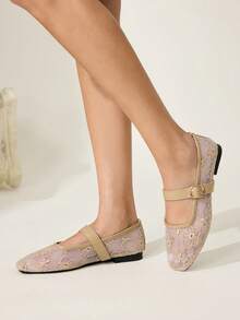 CUCCOO CHICEST Casual Commute Minimalist Comfortable Women Flats Valentine's Day - Champagne - View 6