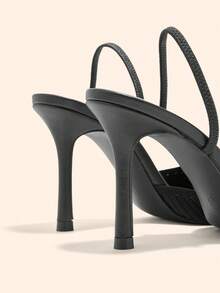 CUCCOO BASICS 女士尖头时尚高跟穆勒鞋 - 黑色 - 查看 5