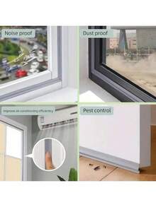 10m/8m/6m/4m/2m Self-Adhesive Weather Stripping Seal Strip - Plastic Door And Window Sealant For Wind, Dust, Heat, And Noise Insulation - Easy Installation(Grey) - Grey - View 5