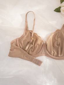 2 件套无缝纯色日常内衣套装 - 駝色 - 查看 5