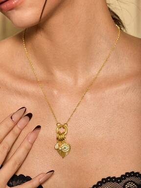 Glisma Collares de mujer, atuendos, gótico/gótico, dinero antiguo, cuentas, joyería occidental, metálico/textura, piedras preciosas, otoño/invierno, para mamá/mujer/niña/madre, premium, vintage, cruz