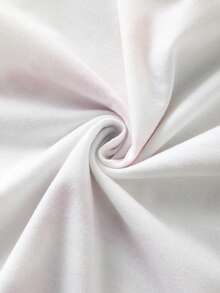 Mr Men Little Miss X SHEIN Camiseta de manga corta con cuello redondo y estampado de letras y dibujos animados para niña - Blanco - Ver 6