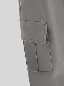 2pcs/Set Young Boy Printed Top & Drawstring Cargo Shorts Set, Fashionable Casual - Multicolor - View 6