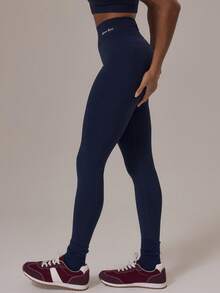 Musera Sport Sport Seamless Sculpt Scrunch Leggings Winter Activewear Sport Gym Workout - Navy Blue - View 2