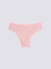 Loungeista 7pcs Comfortable Striped Cotton Bikini Panties Sexy Lingerie - Multicolor - View 19