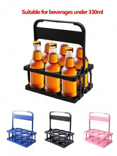 1 pieza Portavasos plegable, Portavasos plegable, Soporte para bebidas de plástico ligero y resistente para café, vino, cócteles en fiestas, barbacoas, camping, picnics, eventos al aire libre, organizador de bebidas para camping, accesorio funcional para fiestas, asa de fácil agarre