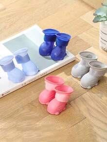 PETSIN 1 双宠物防滑雨鞋；防水耐磨户外狗雨鞋；宠物用品。 - 彩色 - 查看 5