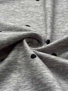 Vibekara Vintage Sweet Polka Dot Element Ruched Collar Long Sleeve T-Shirt And Pleated Bodycon Skirt 2-Piece Set, Elegant For Spring, Summer, Fall