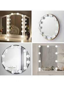 1 USB Tri Color Adjustable Fill Light Bulb,Suitable For Makeup Mirrors, Bathroom Mirror Lighting, Various Scenes - Multicolor - View 4