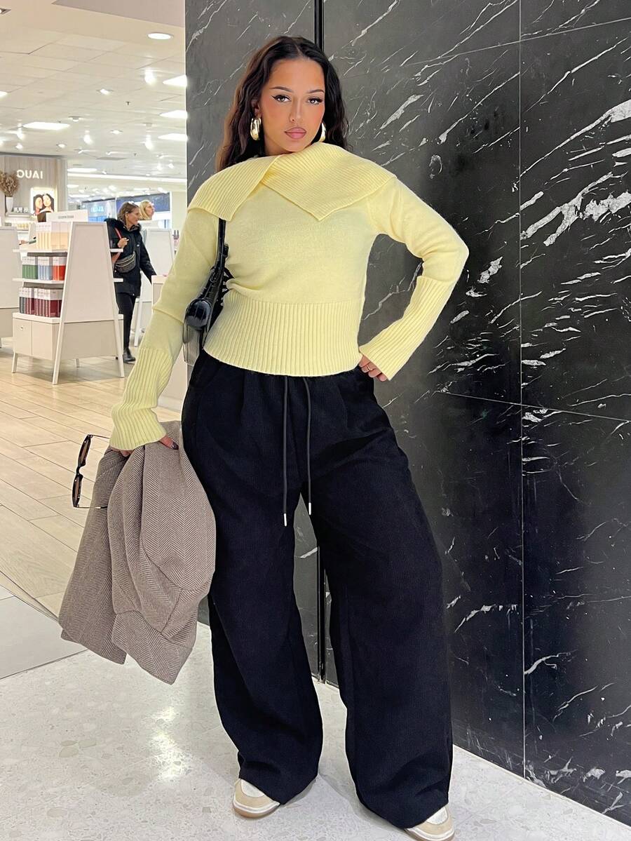 NegzBox Women's Turtleneck Tight-Fitting Long Sleeve Yellow Sweater, Autumn/Winter,Fall,Cozy Fall And Winter Clothes For Women - Yellow - View 1