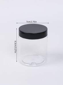 1个250毫升圆形密封食品储物罐，带塑料盖，适用于存放茶叶、咖啡、面粉、糖、糖果、香料等。 - 無色 - 查看 2