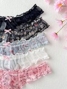 PetitDoll 5pcs/Pack Plus Size Women Sexy Panty Sets - Multicolor - View 5
