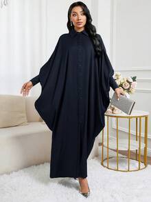 Al Najma Women's Turkish Maxi Dress & Arabic Traditional Abaya Kaftan Jalabiya Dress