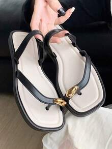 GlamourGrip Women Flip-Flops - Black - View 5