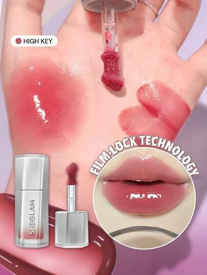 SHEGLAM Glass Lock Air Gloss Labial-High Key Marca Beleza Maquiagem CosméTico Para Mulheres E Garotas Perfeito Para Inverno E Primavera Ideal Para Y2K Moda Elegante Adequado Para AniversáRio Natal Presente Festa De Pronto Melhor Cor