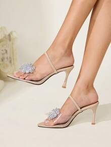 CUCCOO CHICEST 时尚休闲性感尖头女式高跟凉鞋 - 杏色 - 查看 5