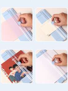 Máy cắt giấy A4, Máy cắt giấy nhựa cầm tay, Dụng cụ khắc gỗ mini, Kéo trượt thủ công để bàn - Nhiều màu - Xem 11