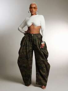 Denimoi 长袖露脐上衣，带钢圈细节，性感时尚街头风夜店装 GNO 音乐会 - 白色 - 查看 2