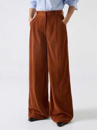 LYSMO 女士时尚百搭纯色阔腿裤