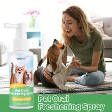 1pc 60ml Pet Breath Freshening And Dental Care Spray, Dog Bad Breath Removal, Cat Oral Cleaning Spray, Dental Floss - Multicolor - View 8