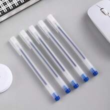 10/20/30/50pcs 0.5mm Rollerball Pen, Blue Carbon Copy Pen, Stationery Back To School - Blue - View 6