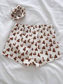 CovetEZ Women's Summer Fashion Bear Print Shorts
