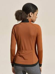 Exploreva Sweatshirt Lengan Panjang Wanita Kasual, Nyaman, dan Bernapas untuk Aktivitas Luar Ruangan - Burnt Orange - View 3