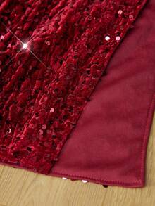 Aveloria Rosie فستان ضيق مثير مزين بكثافة بالترتر لأجواء الأعياد والكريسماس ورأس السنة الأنيقة للسيدات - الأحمر - مشاهدة 7