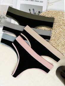 5pcs/Set Women's Sexy G-String Panties Set - Multicolor - View 3