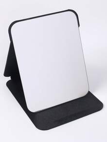 1 pieza Espejo de maquillaje simple para baño y dormitorio, espejo portátil para el escritorio del estudiante universitario, espejo de vanidad de sobremesa ajustable para oficina, espejo cosmético de mano, decoración del hogar, accesorios de baño, organizador de maquillaje de verano