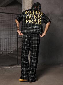 PAVTROS 男士街头风七分裤套装 - 黑色 - 查看 4