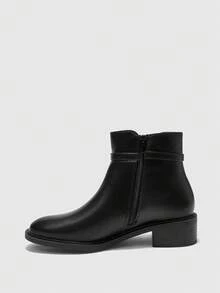 CUCCOO BIZCHIC 女士时尚百搭粗跟踝靴 - 黑色 - 查看 10