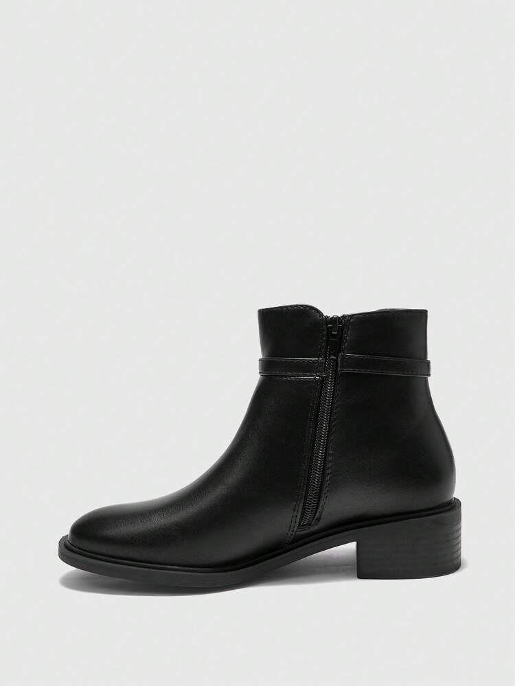 CUCCOO BIZCHIC Women's Fashionable Versatile Chunky Heel Ankle Boots For Christmas