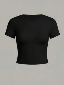 3 packs piezas camiseta de mujer de manga larga, playera manga larga espalda descubierta, playera manga corta ajustada, sexy, con diseño minimalista casual, apta para primavera/otoño - negro - Ver 2