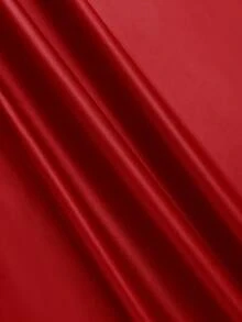 SHEIN Clasi Chân váy chữ A xếp ly màu trơn thanh lịch cỡ lớn dành cho nữ kèm thắt lưng - Đỏ - Xem 8