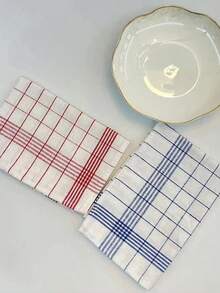 6条/12条装大号格子厨房抹布，吸水性强，柔软可重复使用清洁布，速干洗碗布，洗碗抹布 - 彩色 - 查看 9