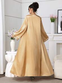 Al Najma 刺绣串珠连衣裙，土耳其和阿拉伯传统女式长袍