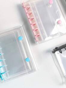 A7 Transparent Portable File Folder With Double Snap Design, Can Store Beautiful Photos, Can Be Used As Photo Album, Money Saving, Stationery, Notebook, Sticker Book, Office Supplies, School Supplies, Back To School - Multicolor - View 17